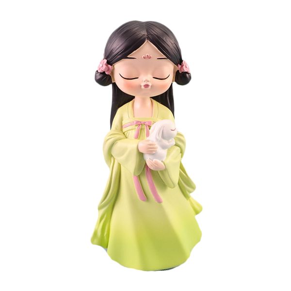 

girl figurine adorable resin home shop ornament party decor miniature