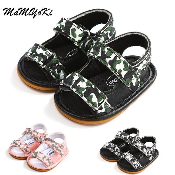 

first walkers toddler kid 2021 summer baby girl boy princess cute camouflage rubber sole hook & loop walk shoes