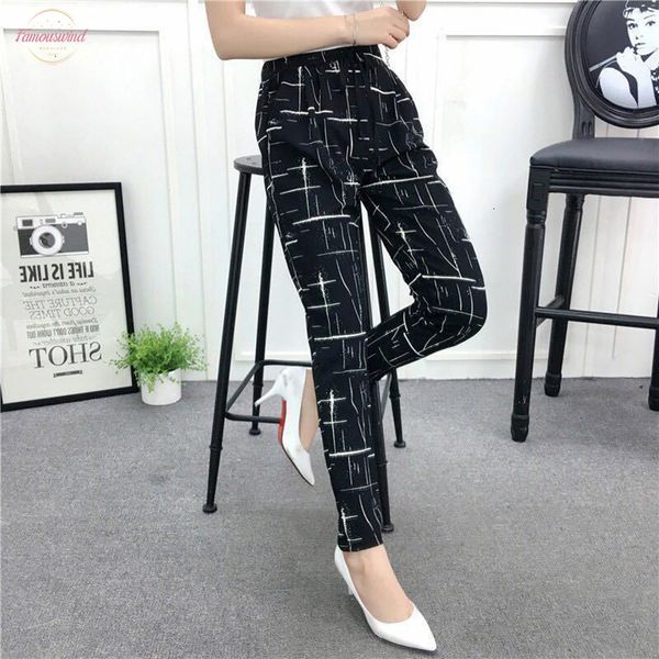 

women trousers casual pants fashion new summer wide leg pants women high waist striped slim palazzo pants elegant office ladies trousers, Black;white