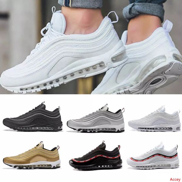 

comfortable running shoes s og gold silver bullet triple black white mens womens trainer sports sneakers size 36-46