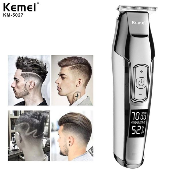 

100-240v kemei professional electric hair maquina de barbear trimmer beard shaver hair cutting machine barber mower bwkf ubtfs