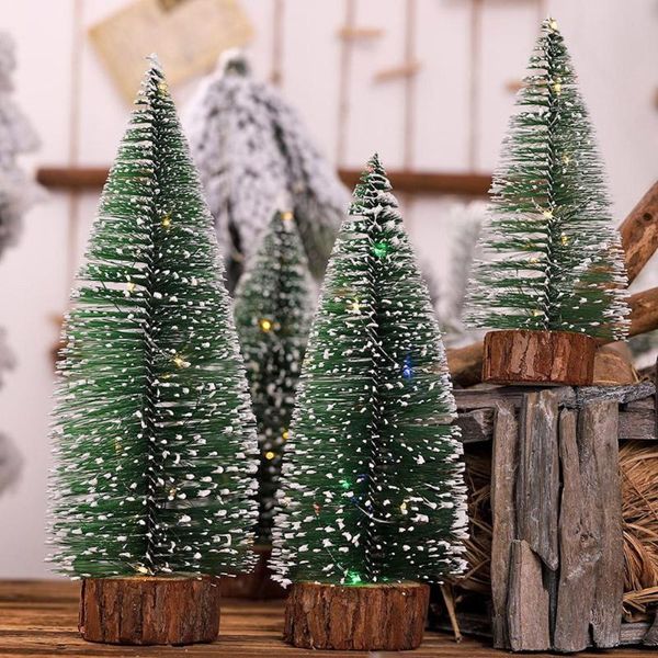

mini christmas tree holiday party birthday table desk artificial decor glowing pine tree xmas ornaments kids festival gift