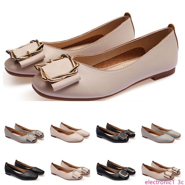 

ladies flat shoe lager size 33-43 womens girl leather nude black grey new arrivel working wedding party dress shoes fifty-one, Black;green