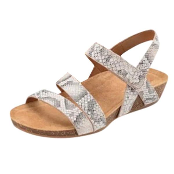 

sagace comfort wedge sandals shoes women big size fashion serpentine outside ladies sandals footwear, Black