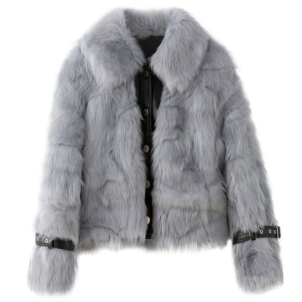 

autumn winter coat women clothes 2020 korean vintage real fur coat female wool genuine leather jacket sheepskin zt4283, Black