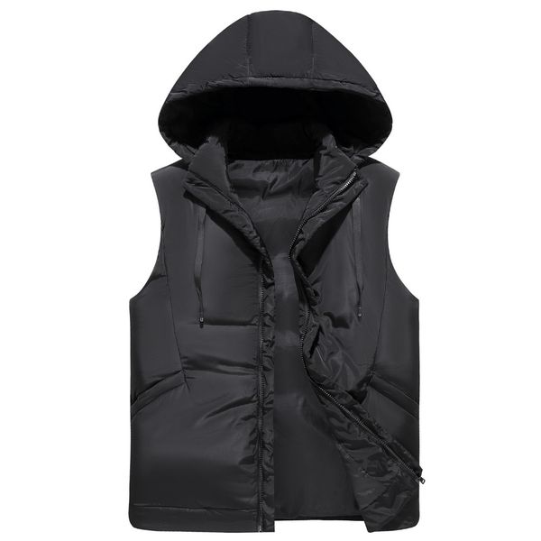 

plus size 5xl 6xl 7xl 8xl 9xl men waistcoat winter vest 90, Black;white