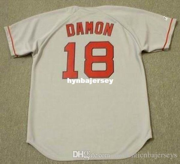

custom johnny damon boston stitched 2004 majestic vintage away baseball jersey retro mens jerseys running, Black;blue