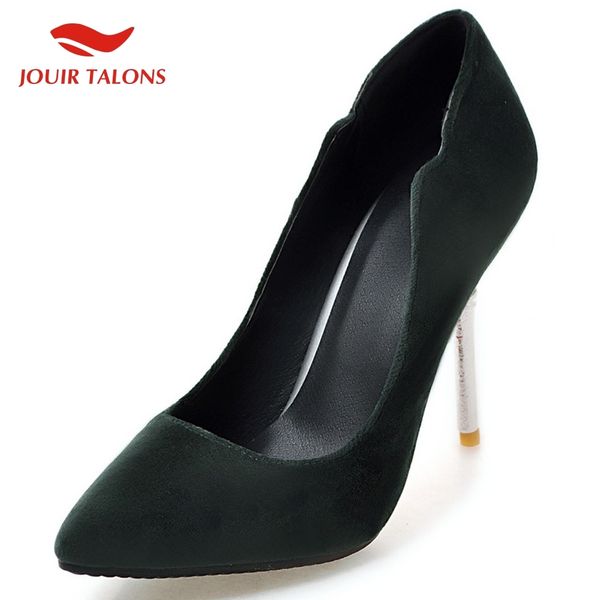 

brand new 2020 plus size 47 women shoes woman elegant pointed toe slip on thin high heels office lady pumps female, Black