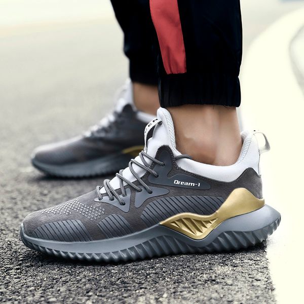 

men casual shoes light suede leather sneakers classical running shoes men comfort outdoor breathable flats jogging sport