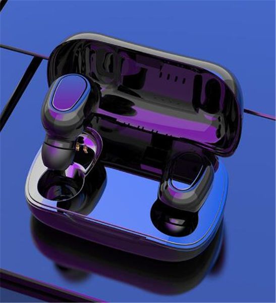 

sprot earphone 5.0 wireless bluetooth black white in-ear music earbuds stereo headset box with smart bullet window by ing