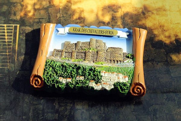 

krak des chevaliers, syria tourist travel souvenir 3d resin fridge magnet craft