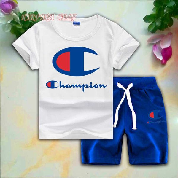 

CHMP детские наборы 1-7T дети 8 цветов футболка и короткие брюки 2 шт./компл. мальчиков