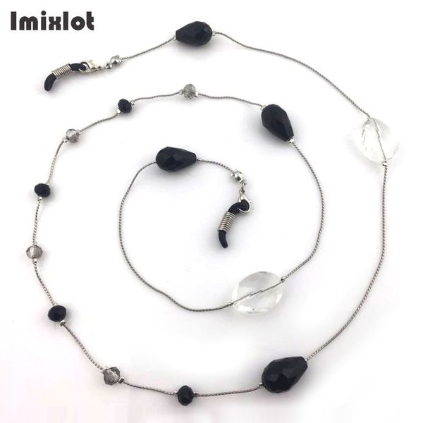 

imixlot beaded eyewears chain reading glasses spectacles eyeglass sunglasses holder neck cord metal strap chain, Silver