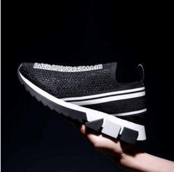 

designer new breathable mesh men shoes balsen lovers fashion casual shoes man flats trainer shoes kj168, Black