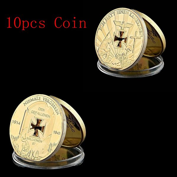

10pcs deutsche desert fox erwin rommel gold plated 1oz celebrity commemorative coin collection