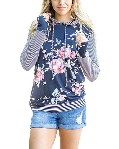 

2019 women hoodies sweatshirts ladies autumn winter fall new print floral festivals classics fashion sweat shirts hoodies, Black