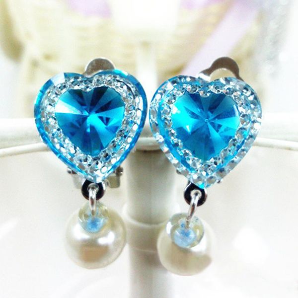 

ear clip style earring soft cushion invisible ear hanging clip no piercing earring for children kids earrings set, Silver