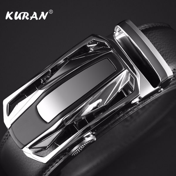 

kuran] new brand designer mens belts luxury real leather belts for men metal buckle man jeans pants genuine leather belt male s, Black;brown