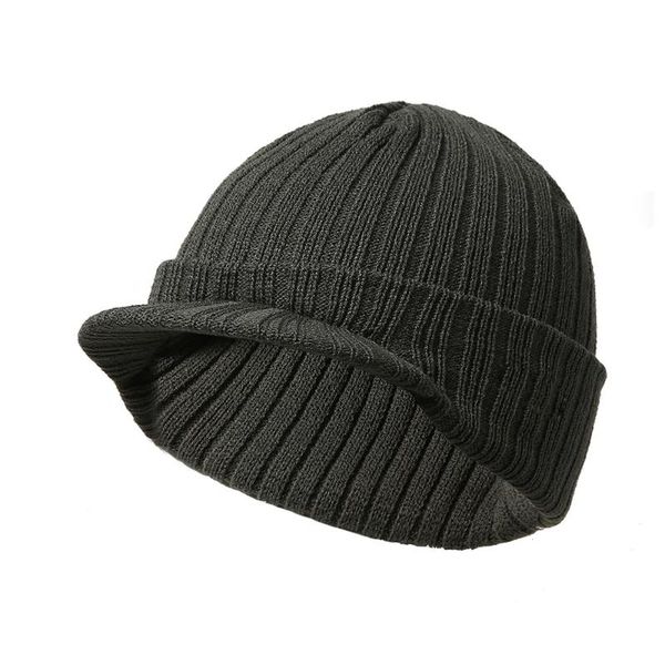 

women visor brim peaked cap solid color fashion adjustable caps men women winter warm knitted beanies hat bonnet skullies cap, Blue;gray