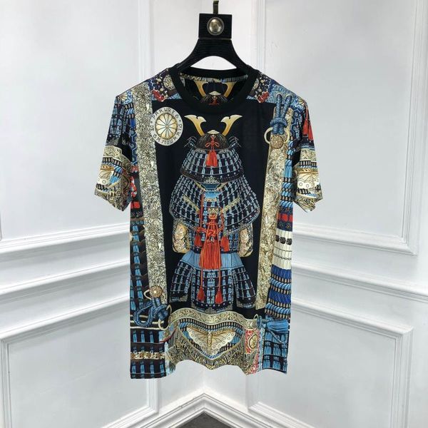 

w05430 2020 runway luxury european design short print party style t-shirts men's clothing, White;black