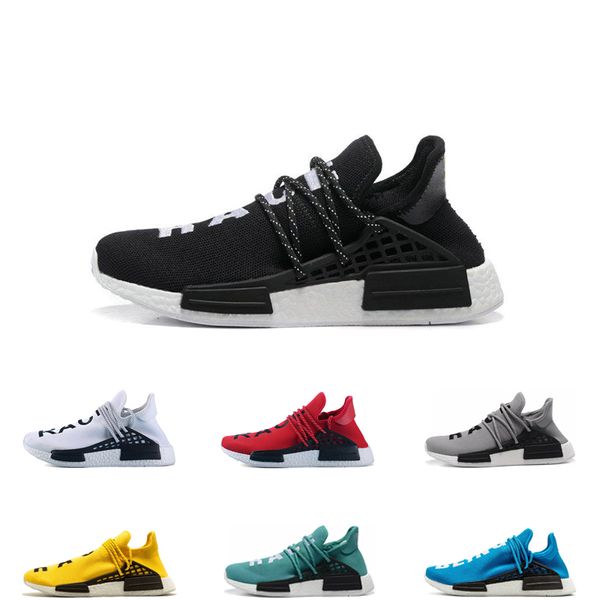 

Top Quality Human Race 1.0 fashion Running Shoes black white Yellow Sport Designer Shoes Women blue red Pack Trainer Sneakers size 36-45