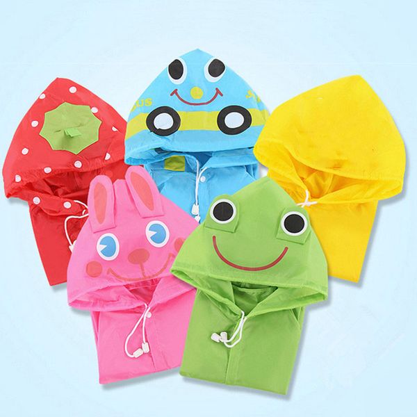 

1pc cartoon animal style waterproof kids raincoat for children rain coat rainwear/rainsuit student poncho drop shipping