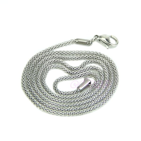 

fashion 2mm titanium steel snake chain stainless steel necklace silver