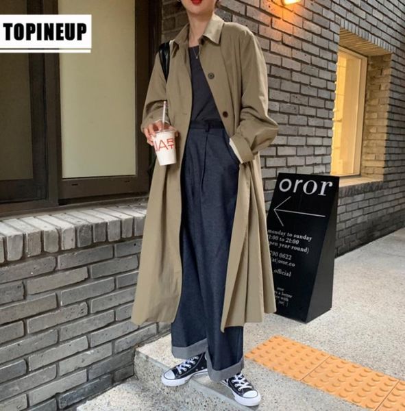 

women's big notch lapel single breasted mid-long coat female jacket, Tan;black