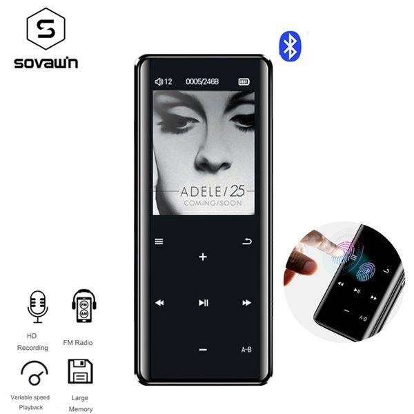 

x5 mp3 player bluetooth hifi 8gb music player walkman sports fm radio metal mini usb voice recorder 1.77 inch lcd touch screen