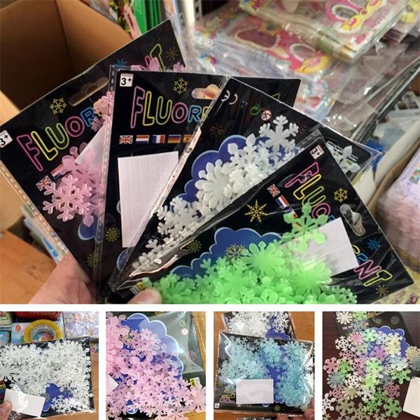 

new noctilucent patch snowflake patch star patchs fluorescent patchs children's bedroom paste fluorescent wall stick t6i6011