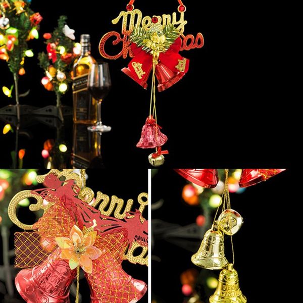 

bow christmas hanging decoration bells cute door portable christmas tree decorations