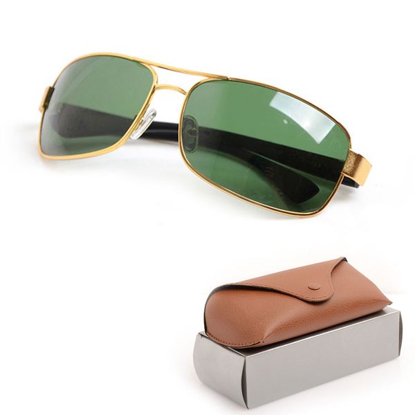

10pcs glasses 3379 womens sunglasses brand cases frame green lens glasses classic original sunglasses quality sun high boxs black mens hocp