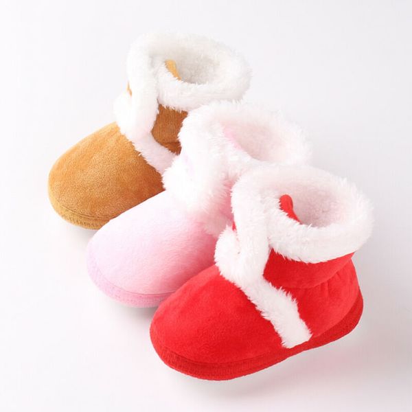 

arrival newborn baby cute winter booties sole pram shoes warm boot crib prewalker 0-18m xmas gifts