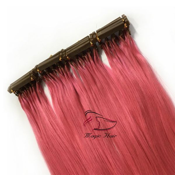

2019 new products hair second customized color available 6d human hair extensions pink# highlight 50grams/bag can be styled with iron, Black