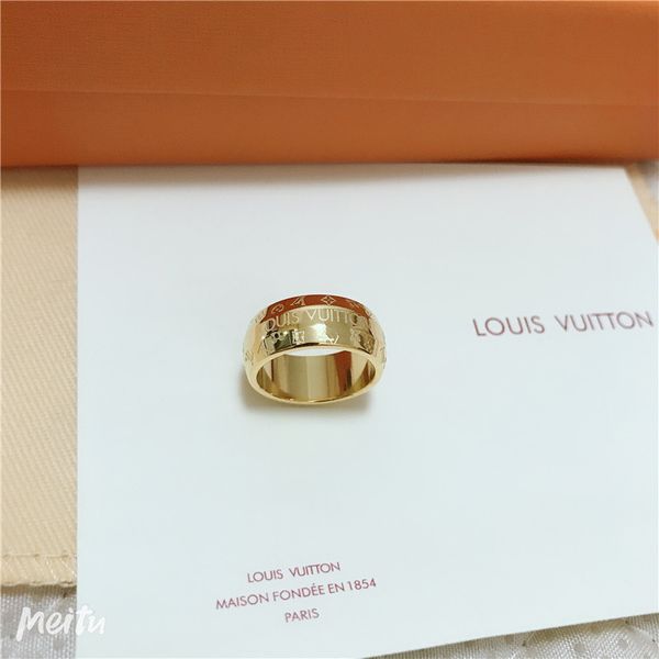 

Fa hion de igner pari billionaire new ring v letter tainle teel gold plated ring for women 039 and men loui hip hop ring jewelry
