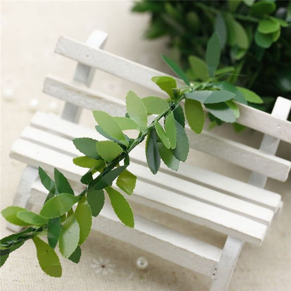 

fashion cane vine wire simulation green leaves rattan 7m for home wedding decoration diy artificial garland accessories nin668