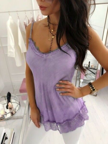 

new women lace sleeveless loose camisole v-neck sling top, White