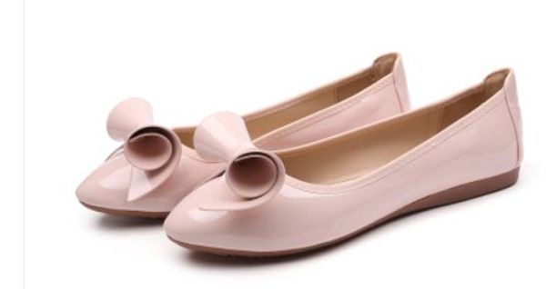 

2019 bowknot women's shoes in spring and autumn with new style flat bottom pointed end @0060, Black