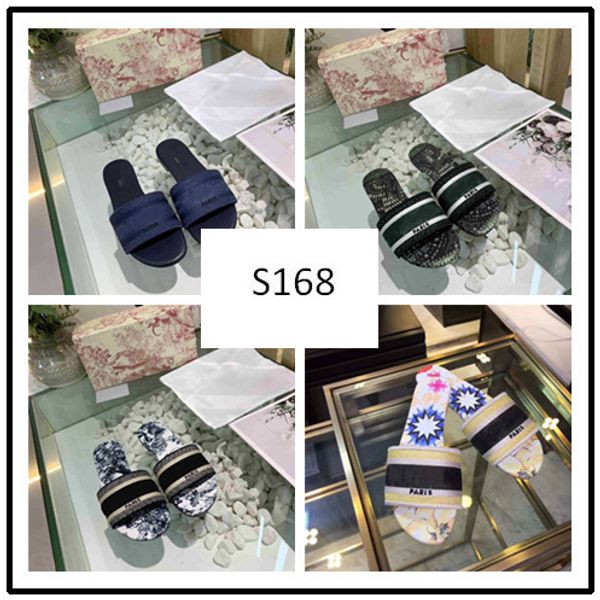 

high-quality dazzle flowers women sandals designer flat slippers embroidery slipper 8, Black