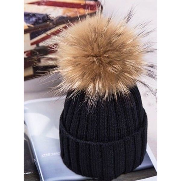 

skull knit thick warm winter cap women solid cute version of the braid hair ball wool cap beanies casual autumn female korean, Blue;gray