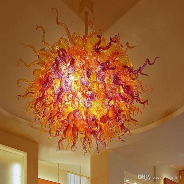 

горячий дизайнер продажи золота источника и энергосберегающая люстра 100% ручной выдувное стекло led подвеска свет гостиной спальни закрытый