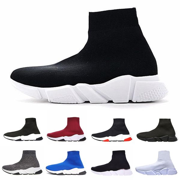 

designer shoes speed trainer brand bule black white red flat fashion mens womens socks sneakers fashion trainers casual shoes size 36-45