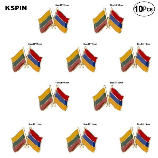

lithuania & armenia lapel pin flag badge brooch pins badges 10pcs a lot, Gray