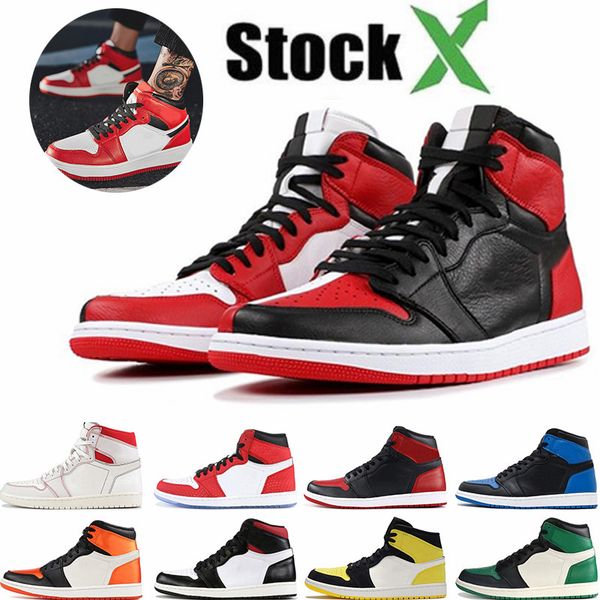 

new 1 high travis scotts low fearless obsidian mens basketball shoes spiderman unc 1s chicago banned bred toe men sport sneakers