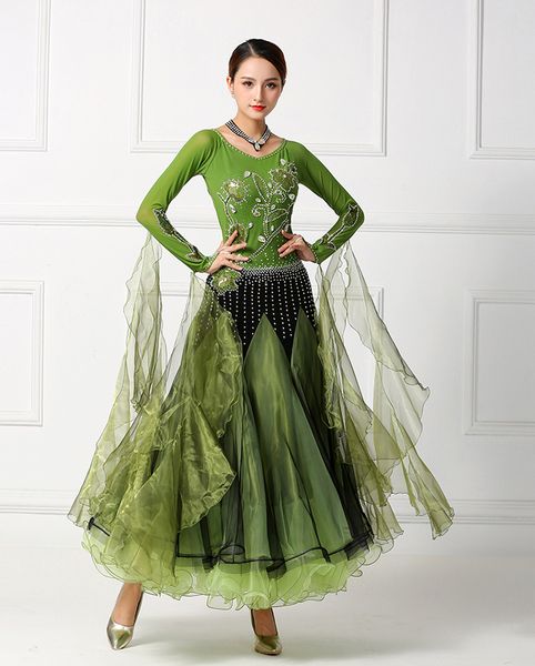 

advanced ballroom competition dance dress women 2020 new profession waltz dance skirt standard ballroom dresses, Black;red