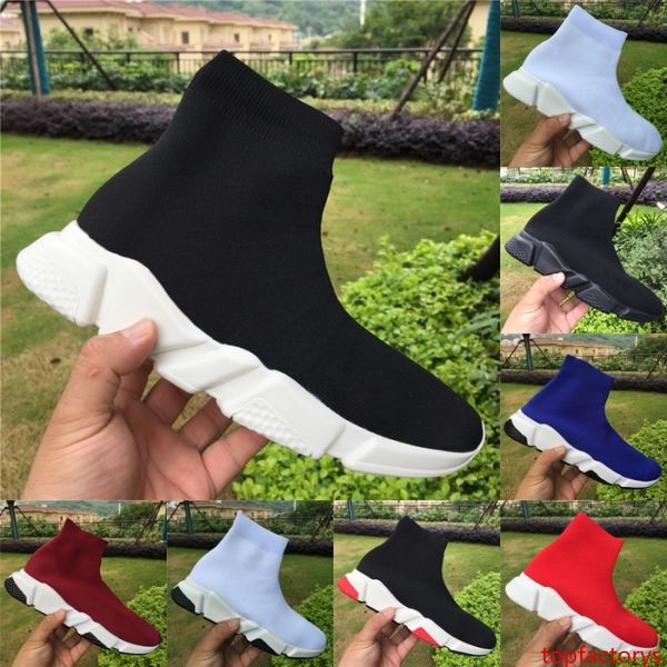 

high sock shoe luxury speed trainers runner black white blue men women casual shoes designer platform shoes us 5-11