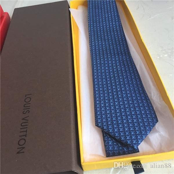 

оптовая 15 цвет мужской галстук топ дизайнер 100% шелковый галстук 7,0 см упаковка мода свадьба бизнес галстук подарочной коробке, Blue;purple