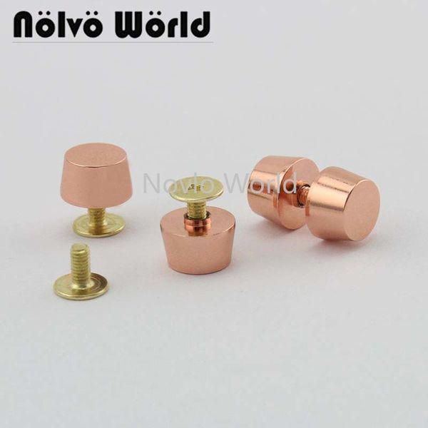 

wholesale 500pcs, rose gold metal rivets handbag accessories thick flank the pacifier nail luggage belt screw fittings nail, Black