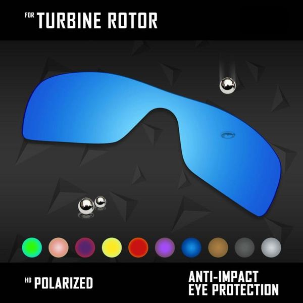 

oowlit lenses replacements for turbine rotor sunglasses polarized - multi colors