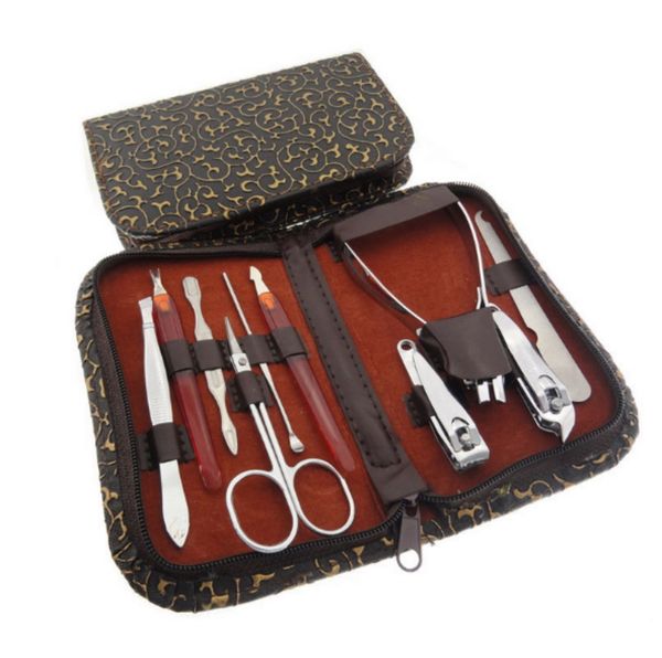 

nail art manicure set portable 10 pieces stainless steel nail clippers scissors clippers suit almighty /by dhl 100sets